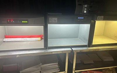 Light box color matching